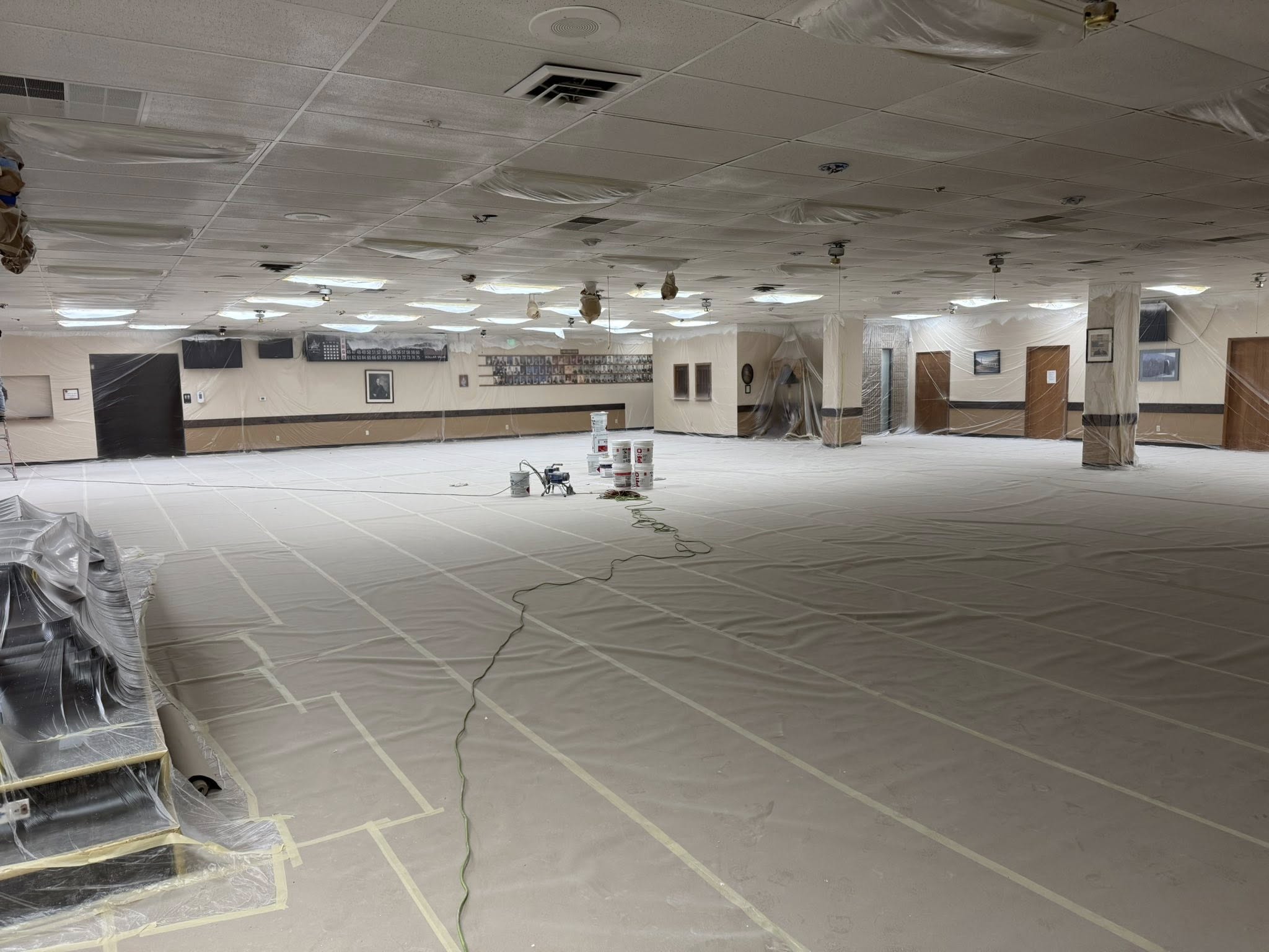 Commercial painting project with full prep work