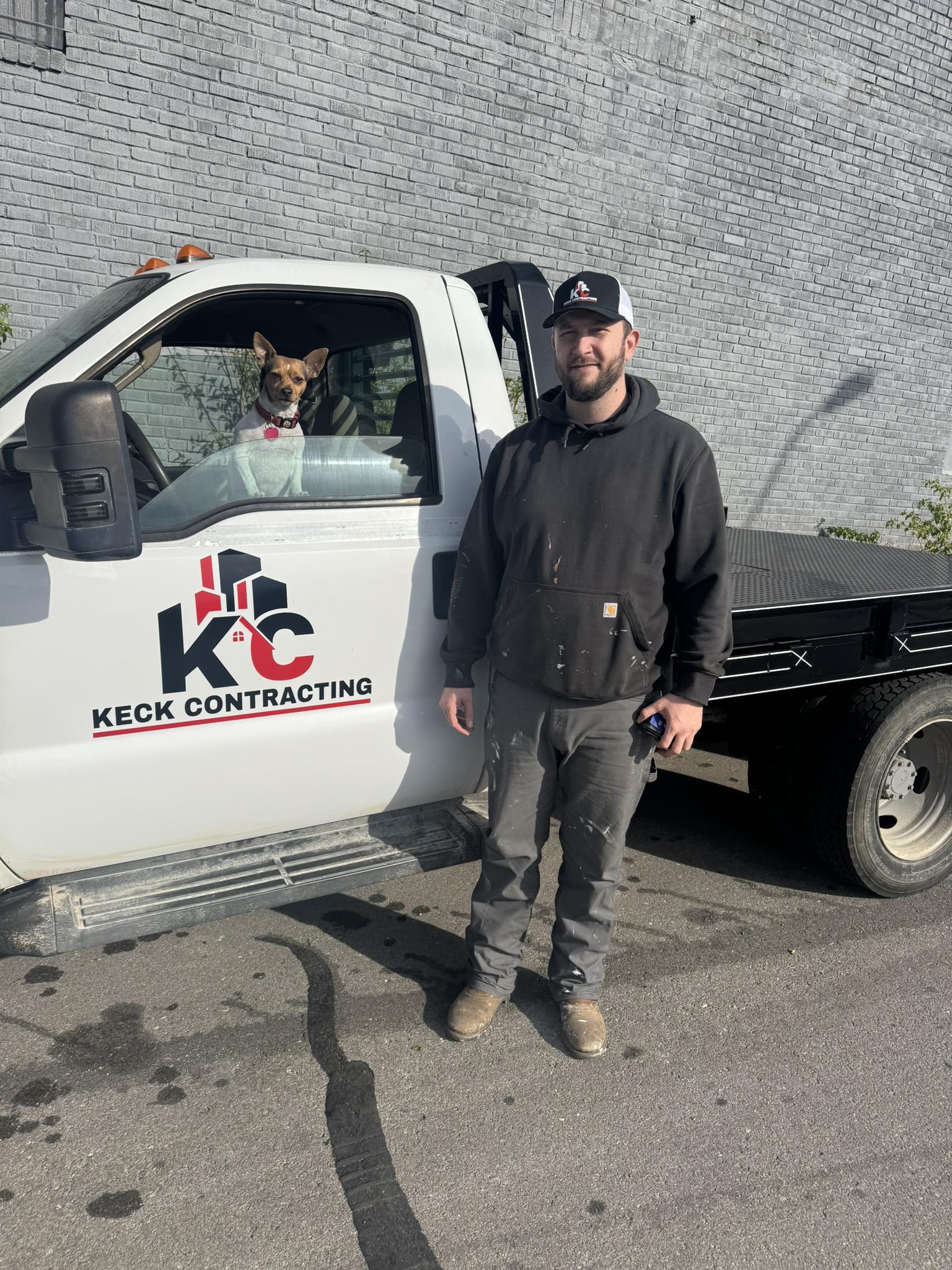 Mike from Keck Contracting with company truck