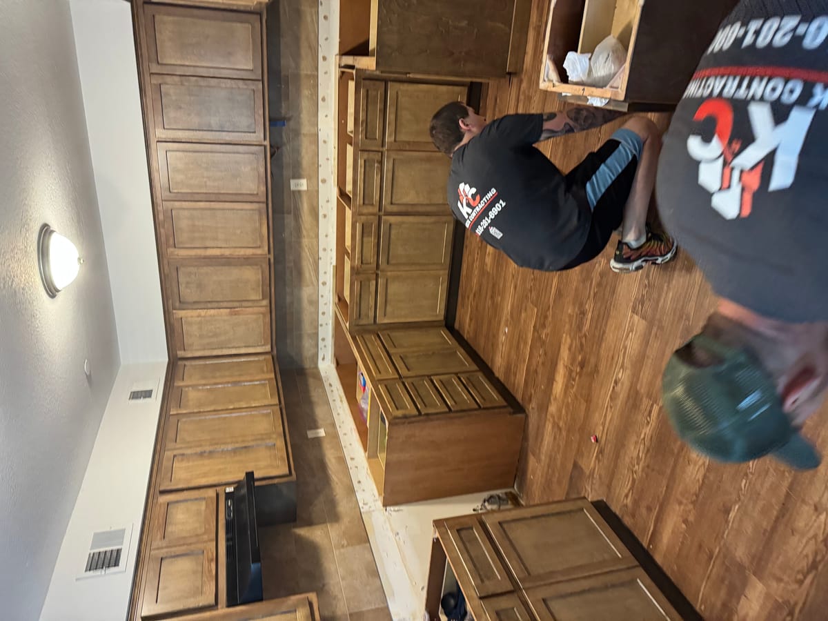 Kitchen cabinet installation