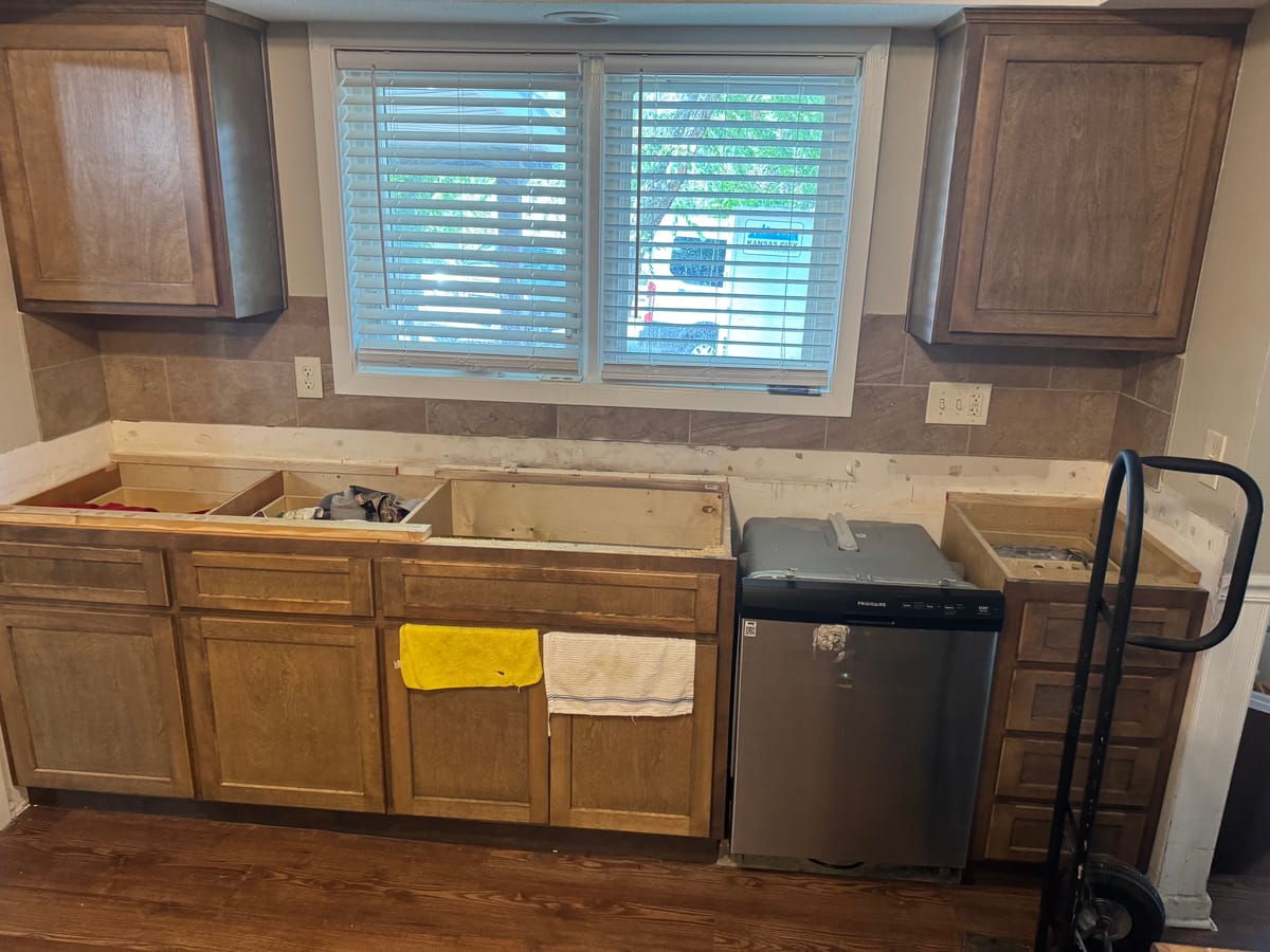 Kitchen renovation in progress