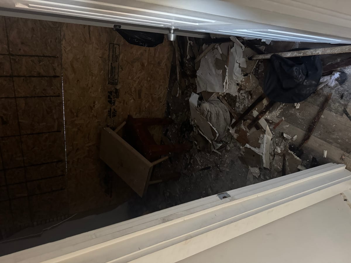 Bathroom renovation demo phase