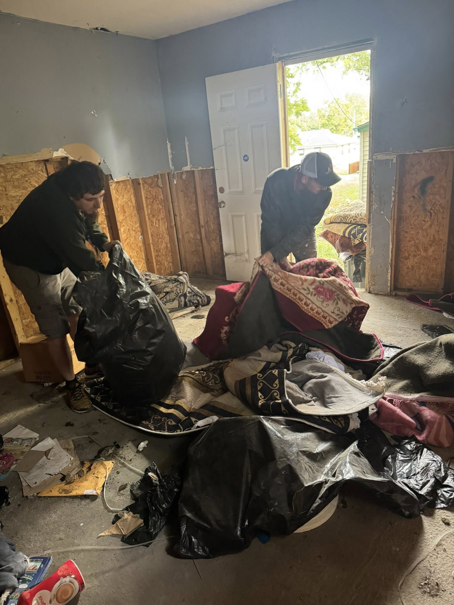 Property cleanout in progress